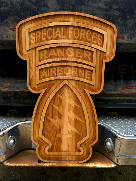 SF Quad canopy (SF, Ranger, Sapper, Airborne, Unit patch)