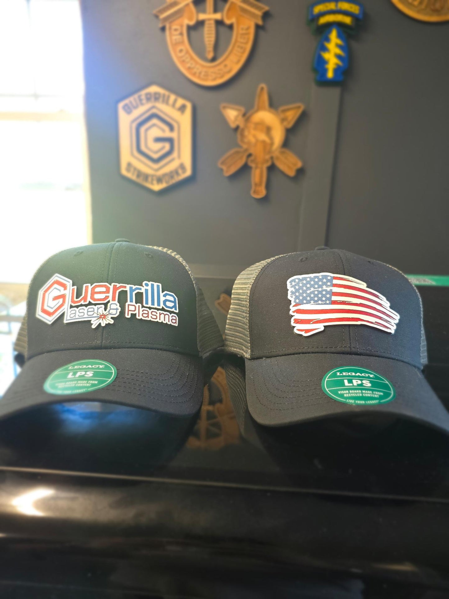 Torn American Flag hat